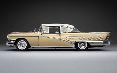 BUICK Limited Riviera Coupe 1958 Glacier White / Gold Mist - Photo 3