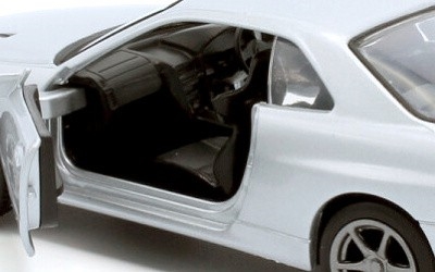 NISSAN GT-R34 V-SPEC II RHD SILVER PULL BACK - Photo 2