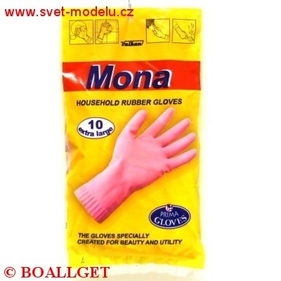 Gumové úklidové rukavice MONA vel. extra large ( 10 )