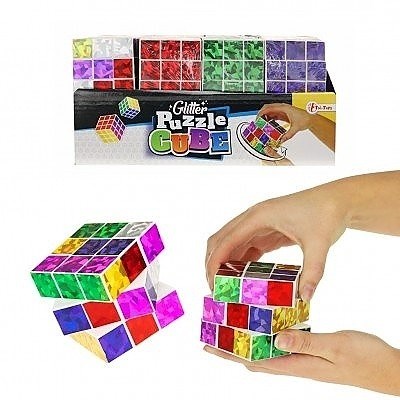 Rubikova kostka třpytivá 6,5 x 6,5 x 6,5 cm