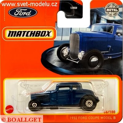 AUTÍČKO MATCHBOX FORD COUPE MODEL B 1932 BLUE