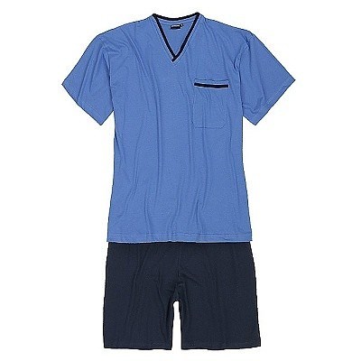 Pánské pyžamo ADAMO krátký rukáv a krátké kalhoty světle modré