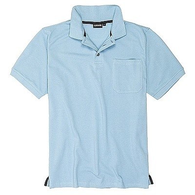 Pánská polokošile - tričko s límečkem světle modré Adamo 5XL - 10XL krátký rukáv