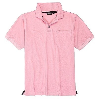 Pánská polokošile - tričko s límečkem růžové Adamo 5XL - 10XL krátký rukáv