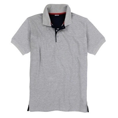 Pánská polokošile - tričko PABLO s límečkem ADAMO šedé krátký rukáv 8XL -12XL
