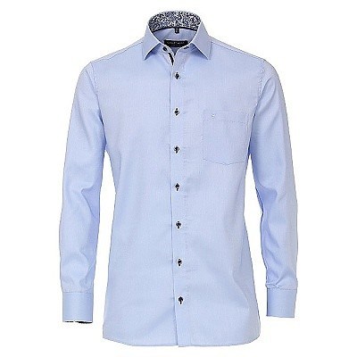 Pánská košile Casa Moda Comfort Fit modrá s všitým límcem dlouhý rukáv vel. 48 - 56 (3XL - 7XL)