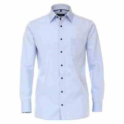 Pánská košile Casa Moda Comfort Fit popelínová modrá dlouhý rukáv vel. 48 - 56 (3XL - 7XL)