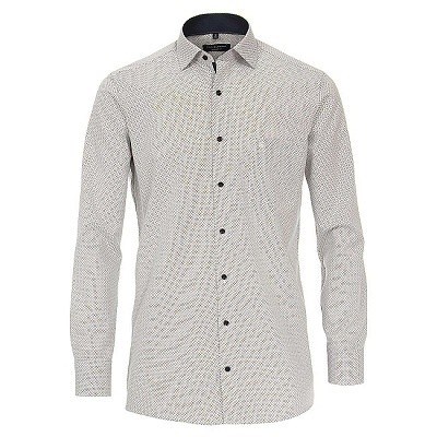 Pánská košile Casa Moda Comfort Fit módní tisk béžová dlouhý rukáv vel. 48 - 56 (3XL - 7XL)