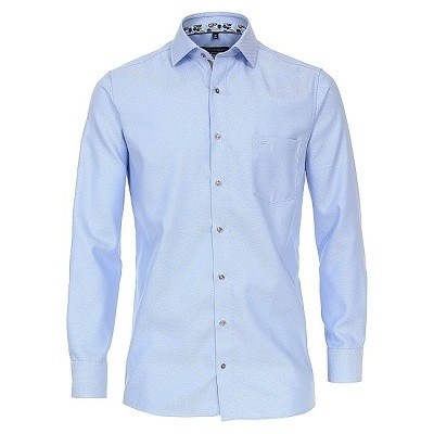Pánská košile Casa Moda Comfort Fit dobby světle modrá dlouhý rukáv vel. 48 - 56 (3XL - 7XL)