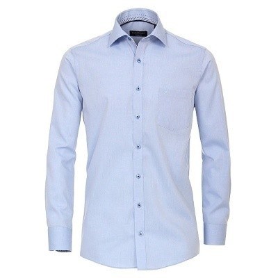 Pánská košile Casa Moda Comfort Fit modrá popelínová dlouhý rukáv vel. 50 - 56
