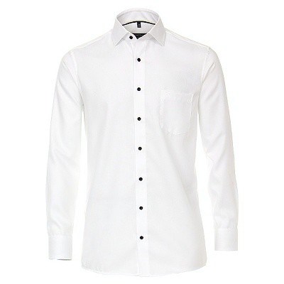 Pánská košile Casa Moda Comfort Fit bílá se strukturou dlouhý rukáv vel. 48 - 56 (3XL - 7XL)