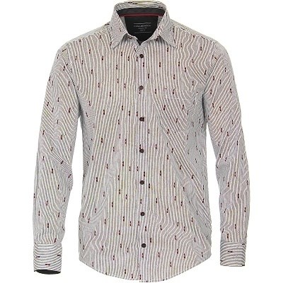Pánská košile Casa Moda Kent Casual Fit modní tisk dlouhý rukáv vel. 3XL - 7XL (48 - 56)