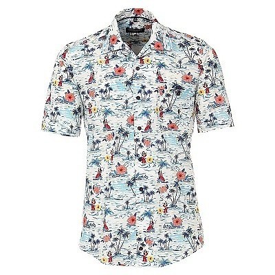 Pánská košile Casa Moda Comfort Fit módní tisk Havaj krátký rukáv vel. 48 - 56 (3XL - 7XL)