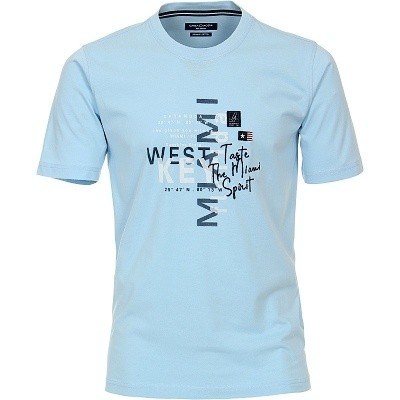 Pánská tričko Casa Moda 3XL - 6XL krátký rukáv světle modré s potiskem