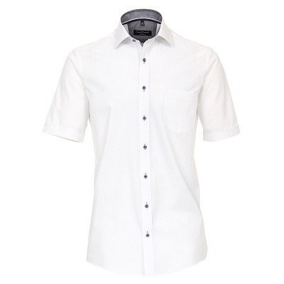 Pánská košile Casa Moda Comfort Fit bílá krátký rukáv vel. 49 - 56 (4XL - 7XL)