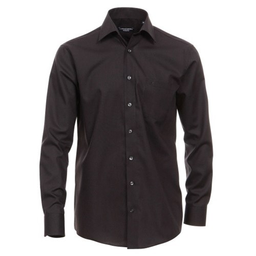 Pánská košile Casa Moda Comfort Fit černá dlouhý rukáv vel. 49 - 56 (4XL - 7XL)