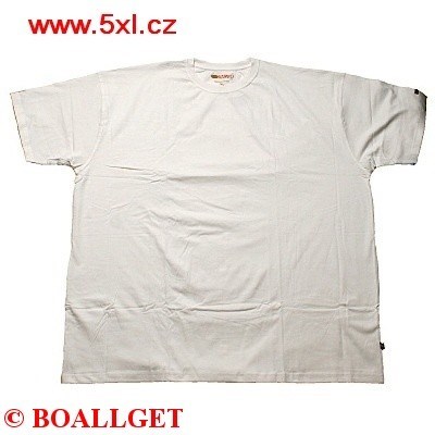 Pánské tričko Kamro bílé krátký rukáv 7XL - 10XL 15188/668