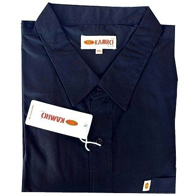 Pánská košile Kamro 15482/220 černá krátký rukáv 9XL - 10XL