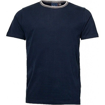 Pánské tričko elastické stretch NORTH 56°4 černé s šedým zdobeným lemem krátký rukáv - velikost 10XL