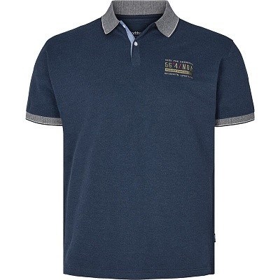 Pánské tričko s límečkem - polokošile tmavě modrá NORTH 56°4 krátký rukáv 5XL - 8XL