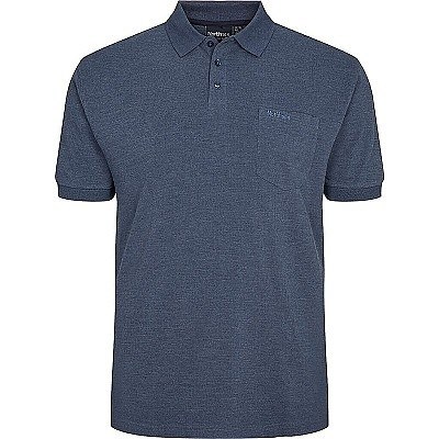 Pánské tričko s límečkem - polokošile modrošedá NORTH 56°4 krátký rukáv 6XL - 8XL