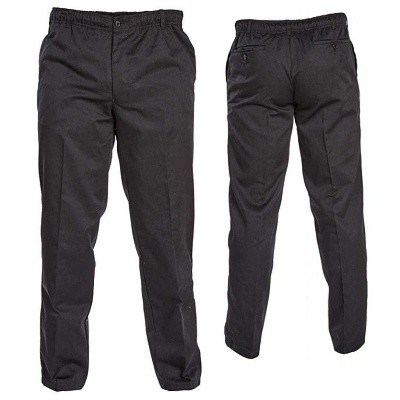 Pánské společenské kalhoty černé na gumu v pase XL - 6XL