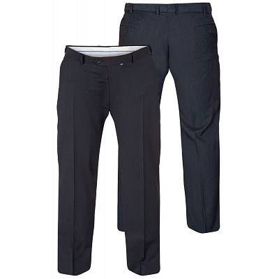 Pánské společenské kalhoty tmavě modré elastické, stretch 2XL - 6XL
