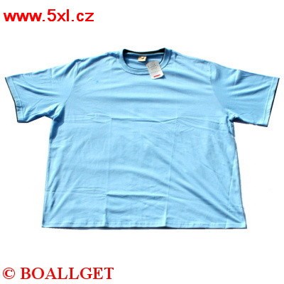 Pánské tričko světle modré s všitým černým lemem krátký rukáv