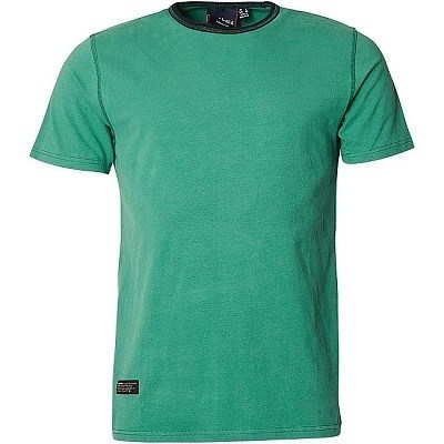 Pánské tričko elastické stretch NORTH 56°4 zelené s černým zdobeným lemem 3XL - 5XL krátký rukáv
