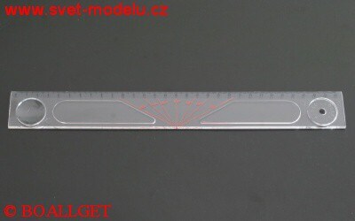 Pravítko 30 cm s lupou transparent
