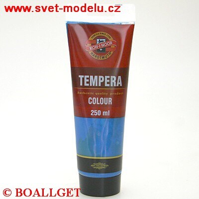 Temperová barva 250 ml kobalt imitace (modrá) tuba KOH-I-NOOR
