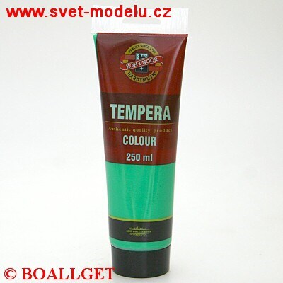 Temperová barva 250 ml zeleň světlá tuba KOH-I-NOOR