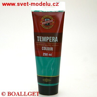 Temperová barva 250 ml zeleň tmavá tuba KOH-I-NOOR