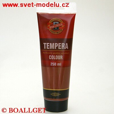 Temperová barva 250 ml siena pálená (hnědá) tuba KOH-I-NOOR