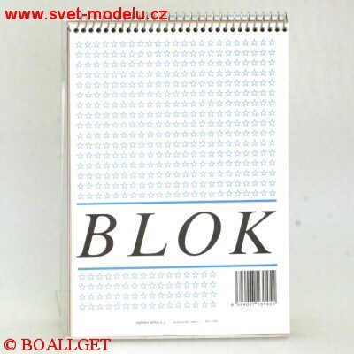 Blok 15080 spirála nahoře- A5 nelinkovaný, 80 listů