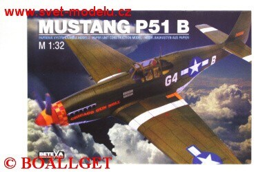 Vystřihovánka Mustang P51 B