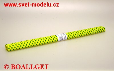 Krepový papír puntík žluto/zelený 50 x 200 cm
