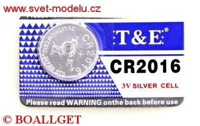 Baterie CR2016 - 3V Lithium