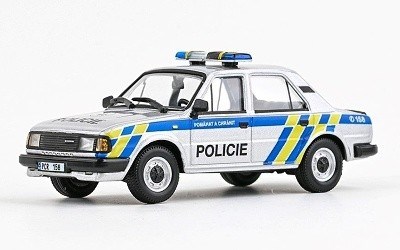 ŠKODA 120L 1984 Policie stříbrná / modrá