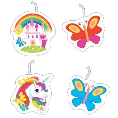 SADA MINI SVÍČEK JEDNOROŽE 4 ks