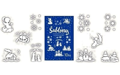 Šablony vánoční 10 motivů  31x21 cm