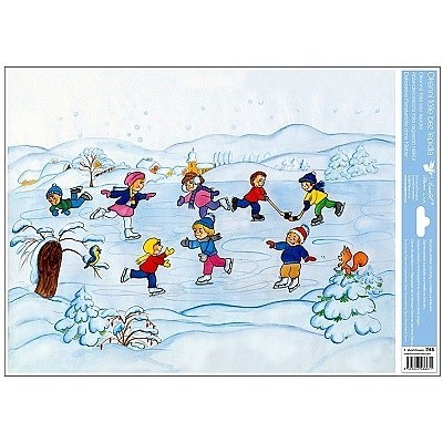 Samolepky vánoce na okna Na rybníku 42x30