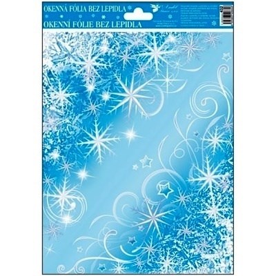 Samolepky vánoce na okna Hvězdy ledové rohy 27x20
