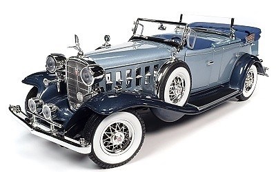 CADILLAC V16 SPORT PHAETON 1932 SILVER BLUE / DARK BLUE