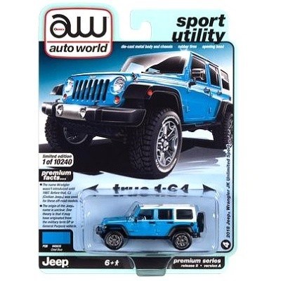 JEEP WRANGLER JK UNLIMITED SPORT 2018 BLUE / WHITE