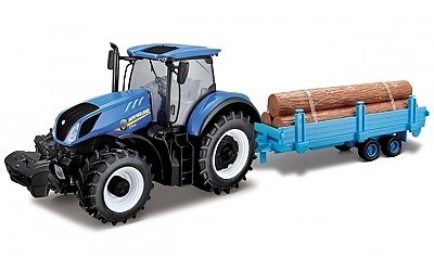 TRAKTOR NEW HOLLAND T7315 S PŘÍVĚSEM NA KLÁDY