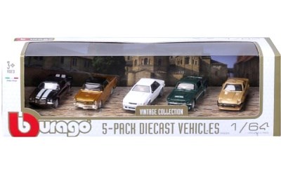 BBURAGO 1:64 VINTAGE COLLECTION 5-pack