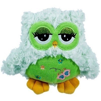PLYŠOVÁ SOVA ZELENÁ 19 cm