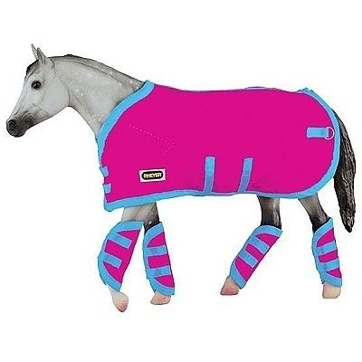 BREYER RŮŽOVÁ DEKA A CHRÁNIČE NOHOU