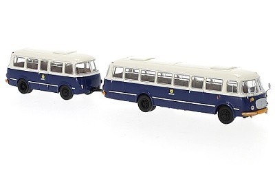 AUTOBUS JELCZ JZS 043 S PŘÍVĚSEM P-01 ZGORZELEC 1964 BLUE